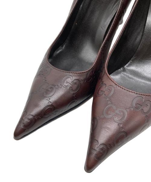 GUCCI（グッチ）GUCCI (グッチ) ヒールパンプス ブラウン サイズ:SIZE 34Cの古着・服飾アイテム