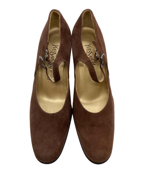 Yves Saint Laurent（イヴサンローラン）Yves Saint Laurent (イヴサンローラン) スウェードパンプス ブラウン サイズ:SIZE 35 1/2の古着・服飾アイテム