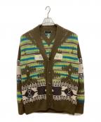 ALANUIアラヌイ）の古着「ジャガード織ウールニットカーディガン」｜ブラウン