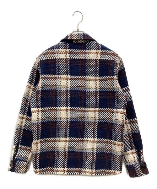 WAX LONDON（ワックスロンドン）WAX london (ワックスロンドン) Astro Check Whiting Overshirt ネイビー サイズ:SIZE Mの古着・服飾アイテム