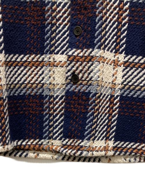 WAX LONDON（ワックスロンドン）WAX london (ワックスロンドン) Astro Check Whiting Overshirt ネイビー サイズ:SIZE Mの古着・服飾アイテム