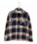 WAX london（ワックスロンドン）の古着「Astro Check Whiting Overshirt」｜ネイビー