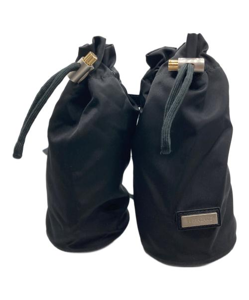 Ferragamo（フェラガモ）Ferragamo (フェラガモ) ナイロンベルトバッグ ブラックの古着・服飾アイテム