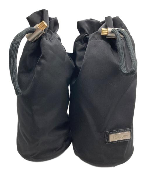 Ferragamo（フェラガモ）Ferragamo (フェラガモ) ナイロンベルトバッグ ブラックの古着・服飾アイテム