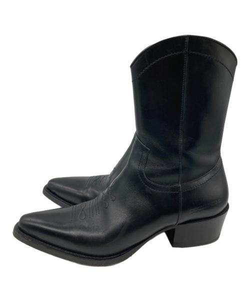 DSQUARED2（ディースクエアード）DSQUARED2 (ディースクエアード) Wanderer’ leather ankle boots ブラック サイズ:SIZE 42の古着・服飾アイテム