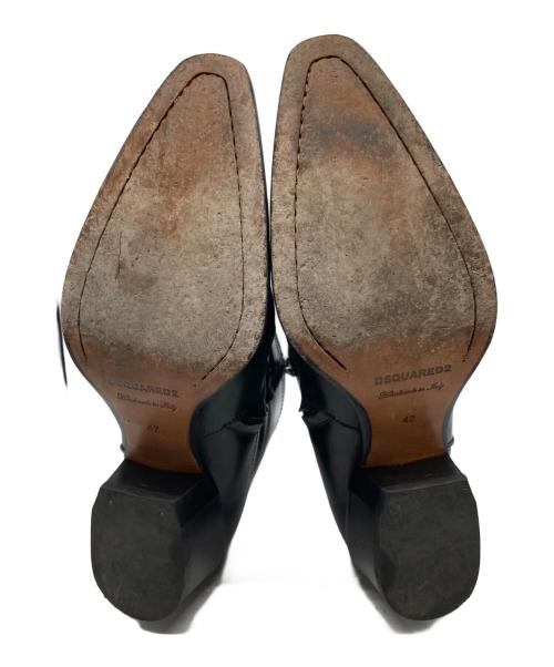 DSQUARED2（ディースクエアード）DSQUARED2 (ディースクエアード) Wanderer’ leather ankle boots ブラック サイズ:SIZE 42の古着・服飾アイテム