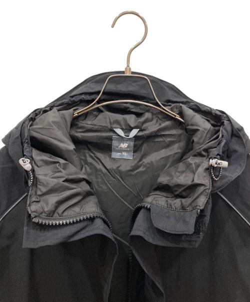 NEW BALANCE（ニューバランス）NEW BALANCE (ニューバランス) フーデットタスランジャケット ブラック サイズ:XLの古着・服飾アイテム