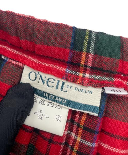 O'NEILL（オニール）O'NEILL (オニール) チェックスカート レッド サイズ:40の古着・服飾アイテム