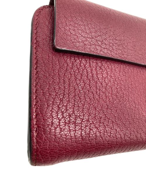 Chloe（クロエ）Chloe (クロエ) ドリュー長財布 レッドの古着・服飾アイテム