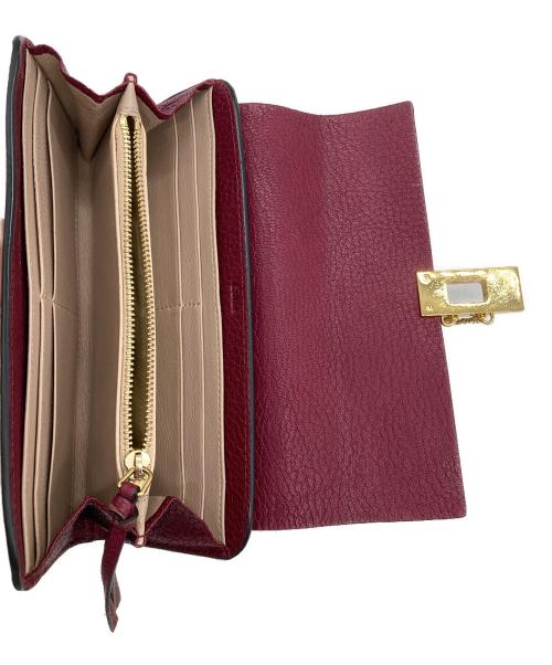 Chloe（クロエ）Chloe (クロエ) ドリュー長財布 レッドの古着・服飾アイテム