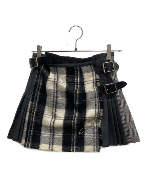 O'NEILL（オニール）O'NEILL (オニール) コンビ ミニスカート グレー サイズ:36の古着・服飾アイテム