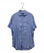 POLO RALPH LAURENポロ・ラルフローレン）の古着「リネンシャツ」｜スカイブルー