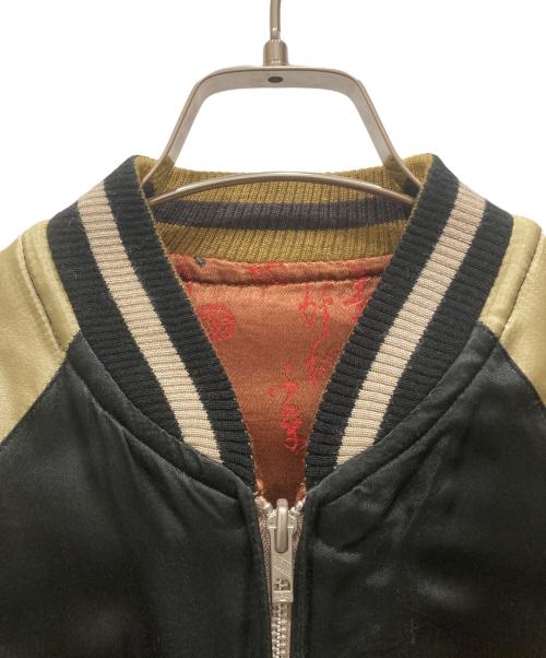 花旅楽団（ハナタビガクダン）花旅楽団 (ハナタビガクダン) スカジャン ブラック サイズ:SIZE Sの古着・服飾アイテム