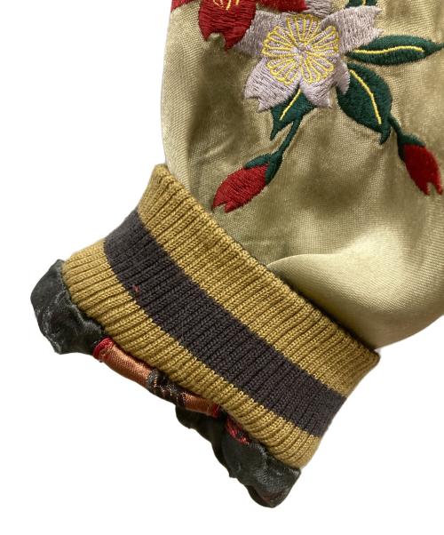 花旅楽団（ハナタビガクダン）花旅楽団 (ハナタビガクダン) スカジャン ブラック サイズ:SIZE Sの古着・服飾アイテム