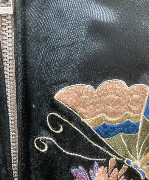 花旅楽団（ハナタビガクダン）花旅楽団 (ハナタビガクダン) スカジャン ブラック サイズ:SIZE Sの古着・服飾アイテム