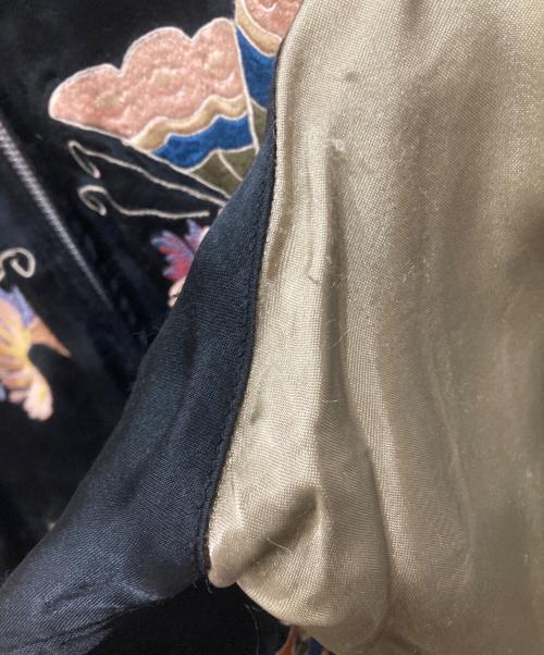 花旅楽団（ハナタビガクダン）花旅楽団 (ハナタビガクダン) スカジャン ブラック サイズ:SIZE Sの古着・服飾アイテム