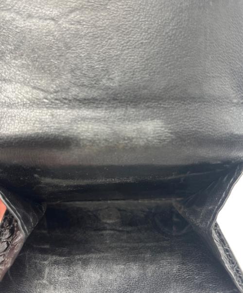 BALENCIAGA（バレンシアガ）BALENCIAGA (バレンシアガ) 3つ折り財布　BBメタルロゴクロコ型押しスマートウォレット ブラックの古着・服飾アイテム