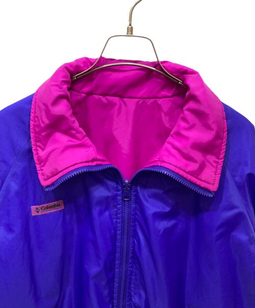 Columbia（コロンビア）Columbia (コロンビア) リバーシブル中綿ジャケット ネイビー×バイオレット サイズ:Ⅼの古着・服飾アイテム