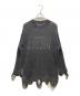 DIESEL (ディーゼル) ロゴフリンジニット グレー サイズ:SIZE S：9000円
