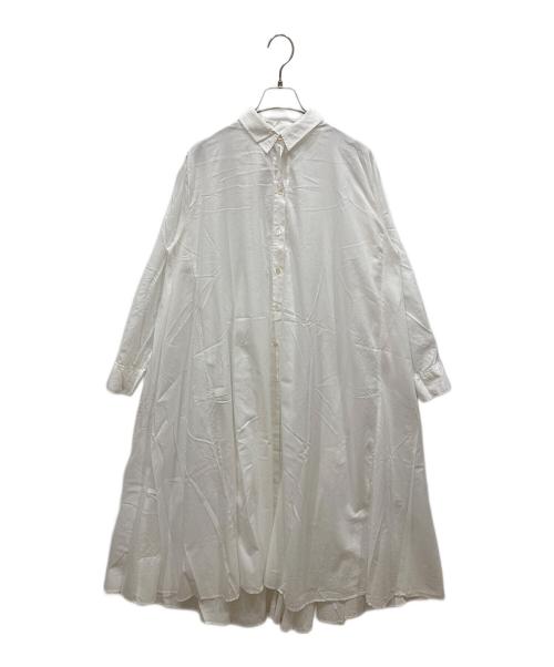 mizuiro-ind（ミズイロインド）mizuiro-ind (ミズイロインド) ボリュームシャツワンピース ホワイト サイズ:不明の古着・服飾アイテム