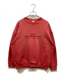 FRUIT OF THE LOOM（フルーツオブザルーム）の古着「刺繍スウェット」｜レッド