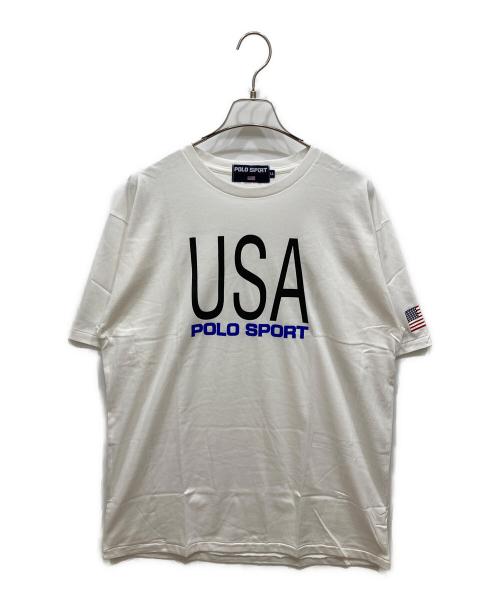 POLO SPORT（ポロスポーツ）POLO SPORT (ポロスポーツ) USAプリントTシャツ ホワイト サイズ:SIZE LLの古着・服飾アイテム