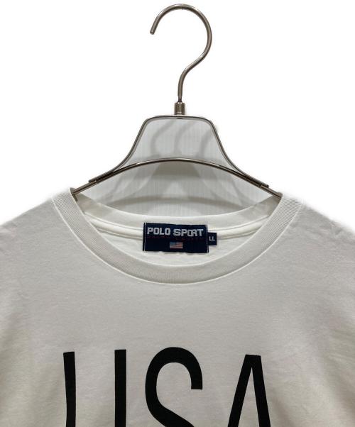POLO SPORT（ポロスポーツ）POLO SPORT (ポロスポーツ) USAプリントTシャツ ホワイト サイズ:SIZE LLの古着・服飾アイテム
