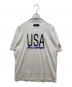 POLO SPORT（ポロスポーツ）の古着「USAプリントTシャツ」｜ホワイト