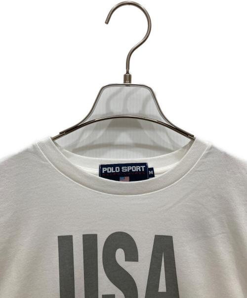 POLO SPORT（ポロスポーツ）POLO SPORT (ポロスポーツ) 両面プリントTシャツ ホワイト サイズ:SIZE Mの古着・服飾アイテム