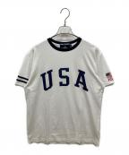 POLO SPORTポロスポーツ）の古着「USAプリントTシャツ」｜ホワイト