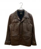 GLAD HANDグラッドハンド）の古着「カウレザーカーコート」｜ブラウン