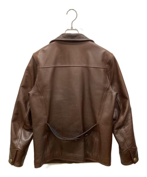 GLAD HAND（グラッドハンド）GLAD HAND (グラッドハンド) カウレザーカーコート ブラウン サイズ:SIZE Mの古着・服飾アイテム