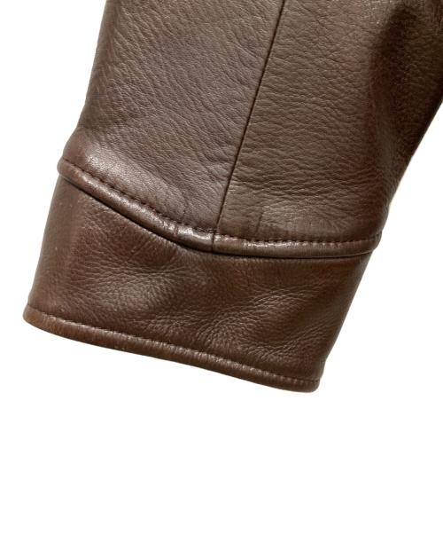 GLAD HAND（グラッドハンド）GLAD HAND (グラッドハンド) カウレザーカーコート ブラウン サイズ:SIZE Mの古着・服飾アイテム