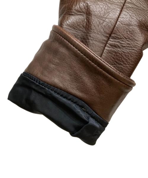 GLAD HAND（グラッドハンド）GLAD HAND (グラッドハンド) カウレザーカーコート ブラウン サイズ:SIZE Mの古着・服飾アイテム