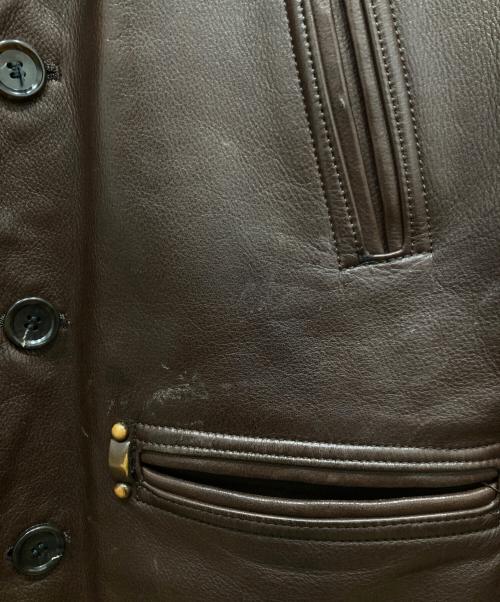 GLAD HAND（グラッドハンド）GLAD HAND (グラッドハンド) カウレザーカーコート ブラウン サイズ:SIZE Mの古着・服飾アイテム