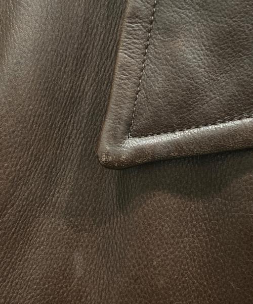 GLAD HAND（グラッドハンド）GLAD HAND (グラッドハンド) カウレザーカーコート ブラウン サイズ:SIZE Mの古着・服飾アイテム