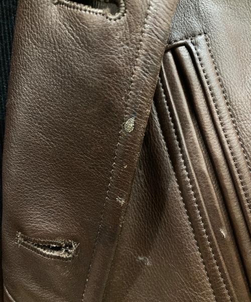 GLAD HAND（グラッドハンド）GLAD HAND (グラッドハンド) カウレザーカーコート ブラウン サイズ:SIZE Mの古着・服飾アイテム