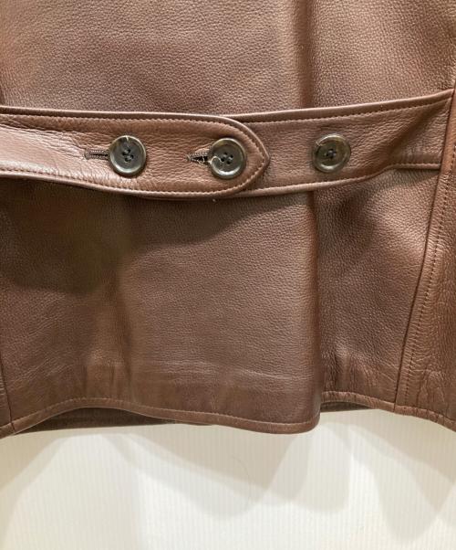 GLAD HAND（グラッドハンド）GLAD HAND (グラッドハンド) カウレザーカーコート ブラウン サイズ:SIZE Mの古着・服飾アイテム