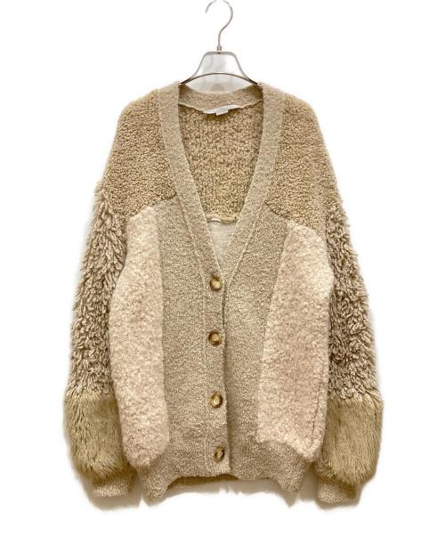 STELLA McCARTNEY（ステラマッカートニー）STELLA McCARTNEY (ステラマッカートニー) 切替ニットカーディガン ベージュ サイズ:SIZE 38の古着・服飾アイテム