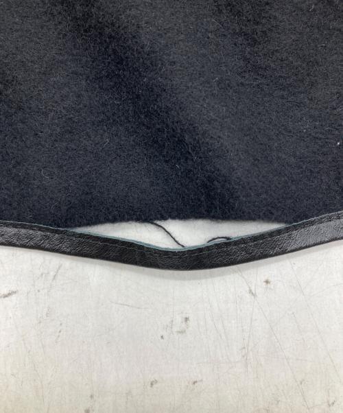 ASAUCE MELER（アソースメレ）ASAUCE MELER (アソースメレ) パイピングカシミヤストール ブラックの古着・服飾アイテム