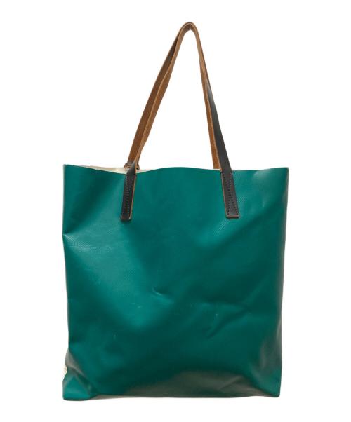 MARNI（マルニ）MARNI (マルニ) PVCショッピングバッグ ホワイト×グリーンの古着・服飾アイテム