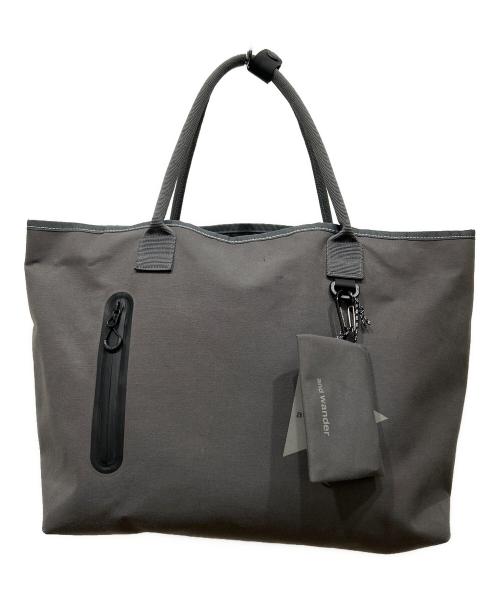 and wander（アンドワンダー）and wander (アンドワンダー) PE/CO tote bag グレーの古着・服飾アイテム