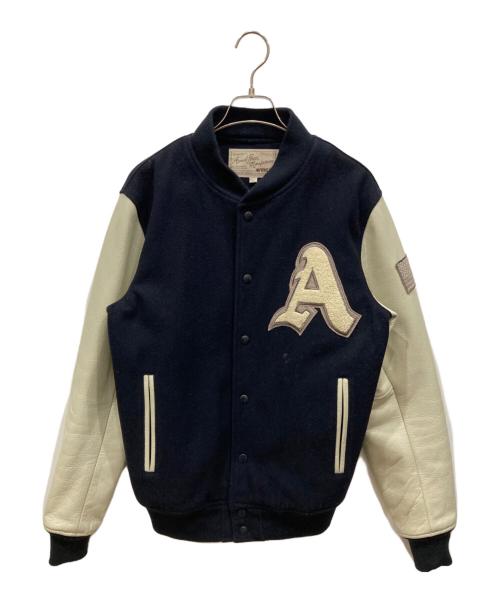 AVIREX（アヴィレックス）AVIREX (アヴィレックス) スタジャン ネイビー×ベージュ サイズ:SIZE Lの古着・服飾アイテム