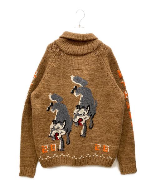 SEVESKIG（セヴシグ）SEVESKIG (セヴシグ) Cowichan Knit Ver,N W O ブラウン サイズ:SIZE Lの古着・服飾アイテム
