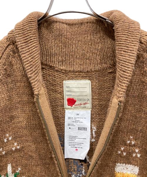 SEVESKIG（セヴシグ）SEVESKIG (セヴシグ) Cowichan Knit Ver,N W O ブラウン サイズ:SIZE Lの古着・服飾アイテム