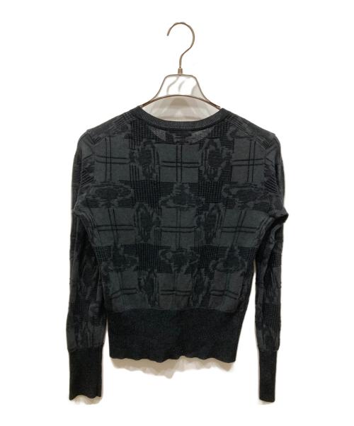 Vivienne Westwood RED LABEL（ヴィヴィアンウエストウッドレッドレーベル）Vivienne Westwood RED LABEL (ヴィヴィアンウエストウッドレッドレーベル) MESSY ORB TARTAN KNITクルーネックカーディガン グレー サイズ:00の古着・服飾アイテム