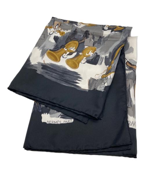 HERMES（エルメス）HERMES (エルメス) シルクスカーフ ブラックの古着・服飾アイテム
