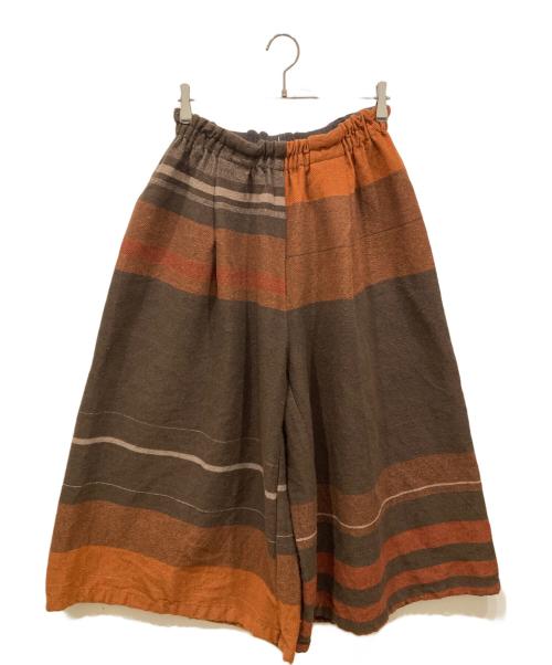 tamaki niime（タマキ ニイメ）tamaki niime (タマキ ニイメ) ウールワイドパンツ ブラウン サイズ:2の古着・服飾アイテム
