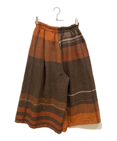 tamaki niime（タマキ ニイメ）tamaki niime (タマキ ニイメ) ウールワイドパンツ ブラウン サイズ:2の古着・服飾アイテム