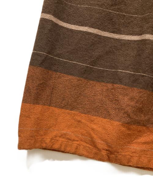 tamaki niime（タマキ ニイメ）tamaki niime (タマキ ニイメ) ウールワイドパンツ ブラウン サイズ:2の古着・服飾アイテム